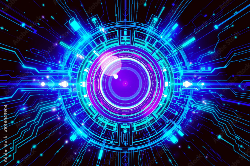 Futuristic Digital Interface and Technology.generative AI Futuristic Digital Interface and Technology.generative AI
