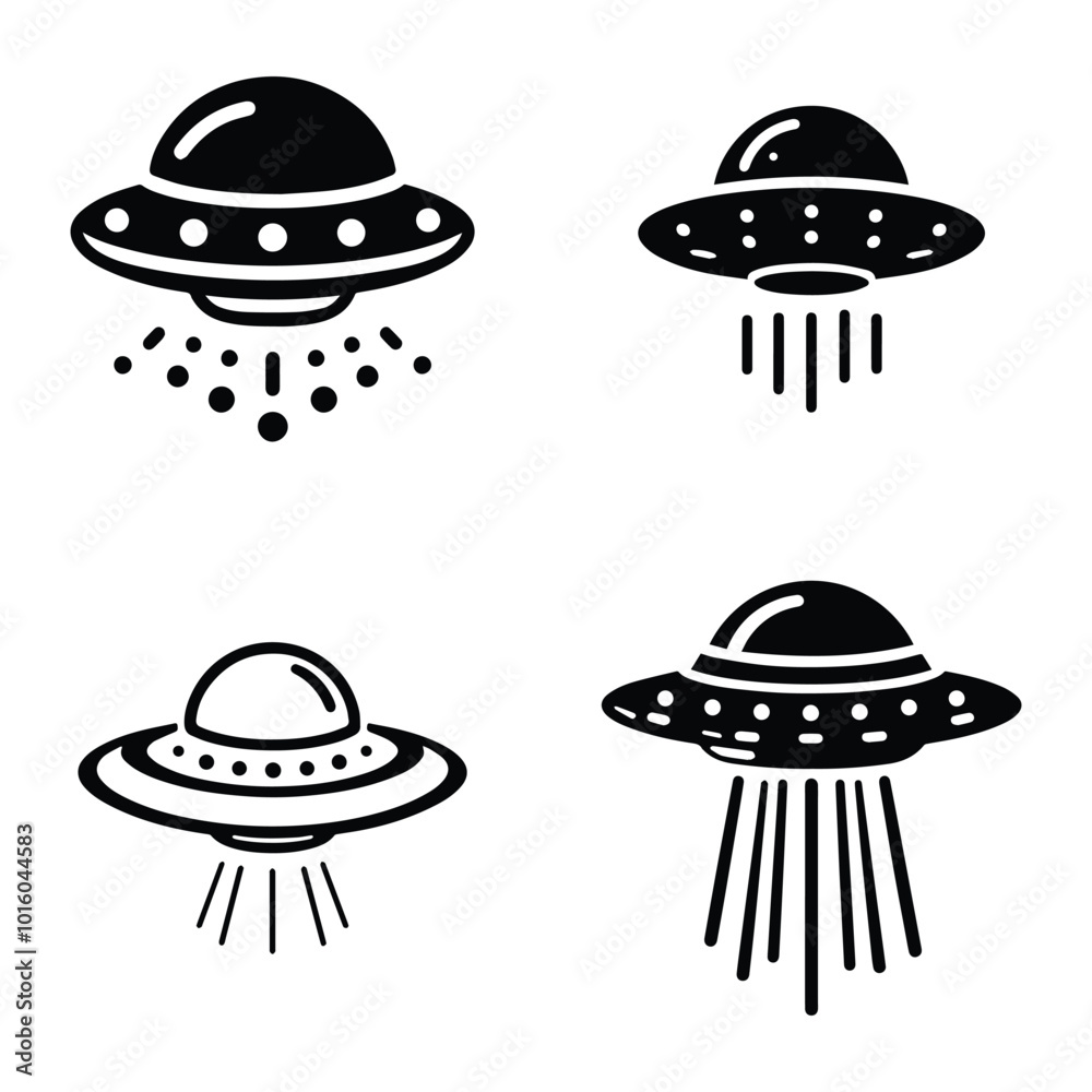 Black simple Ufo flying spaceship icon isolated flat design Black simple Ufo flying spaceship icon isolated flat design