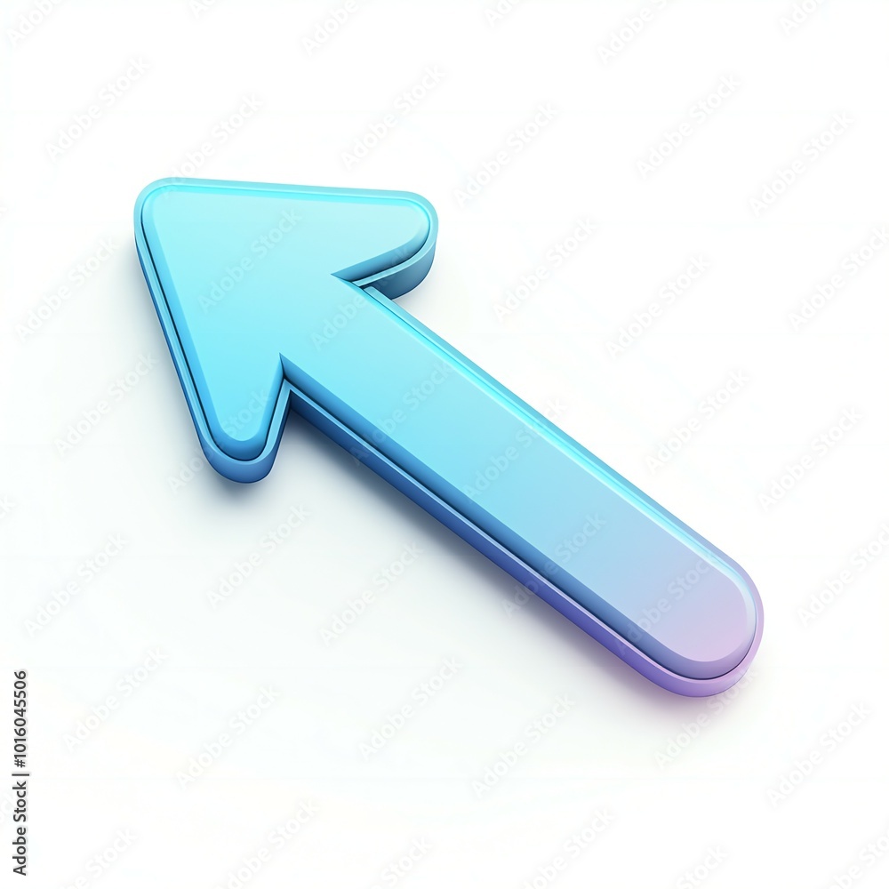 3D blue neon arrow icon on solid white background with bright light reflections, glowing effect and minimalistic design for modern UI elements new beautiful stock image illustration AI 3D blue neon arrow icon on solid white background with bright light reflections, glowing effect and minimalistic design for modern UI elements new beautiful stock image illustration AI