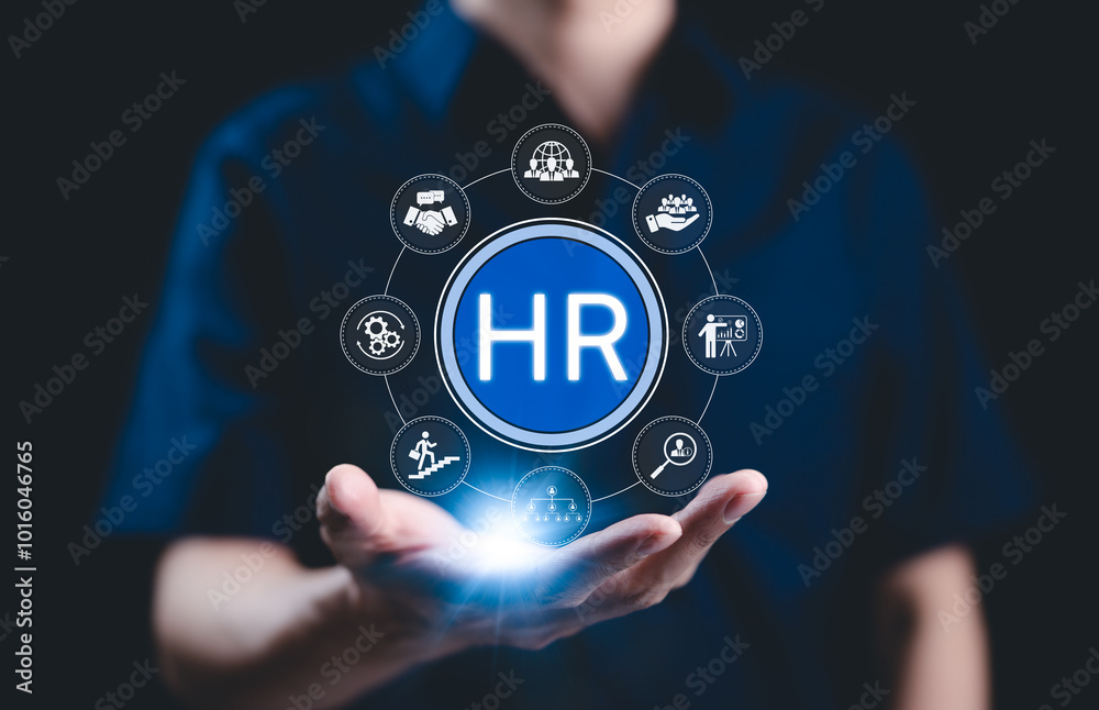 HR, Human resource management, and employee development concept. HR icons, symbolize human resource management, employee development, recruitment, and workforce planning in business. hierarchy, HRM, HR, Human resource management, and employee development concept. HR icons, symbolize human resource management, employee development, recruitment, and workforce planning in business. hierarchy, HRM,