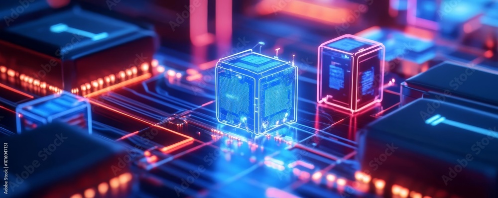Blockchain logistics, digital hologram route planning, ultra-modern industry Blockchain logistics, digital hologram route planning, ultra-modern industry