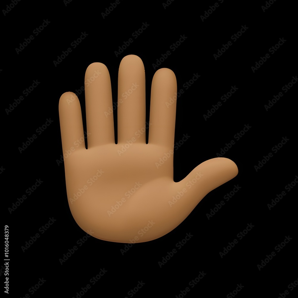 Fototapeta premium Raised Hand Emoji