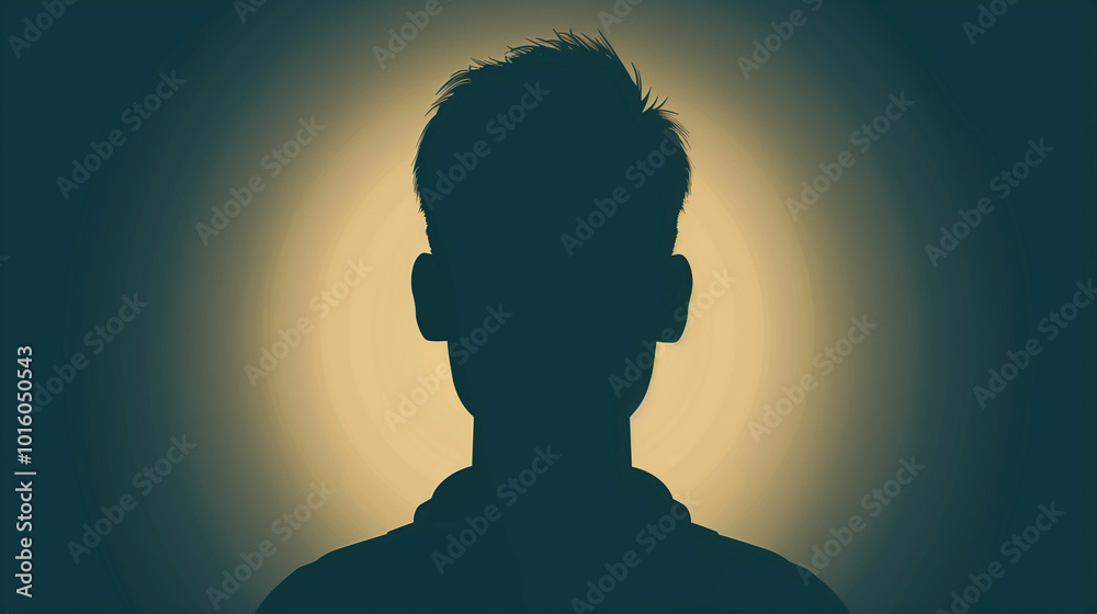 A dark silhouette of a person against a bright, glowing background during an abstract artistic display in a creative studio setting A dark silhouette of a person against a bright, glowing background during an abstract artistic display in a creative studio setting