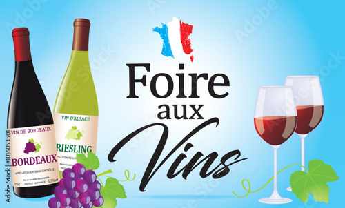 FOIRE AUX VINS FRANCE - Illustration vectorielle