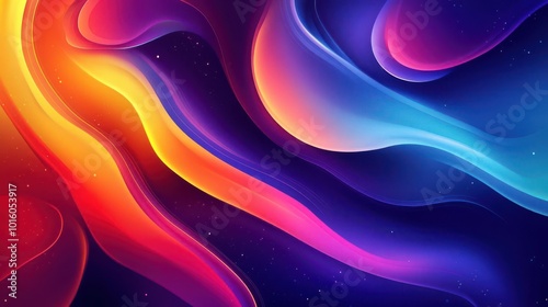 Colorful abstract background with vibrant colors and flowing shapes, creating an artistic wallpaper design