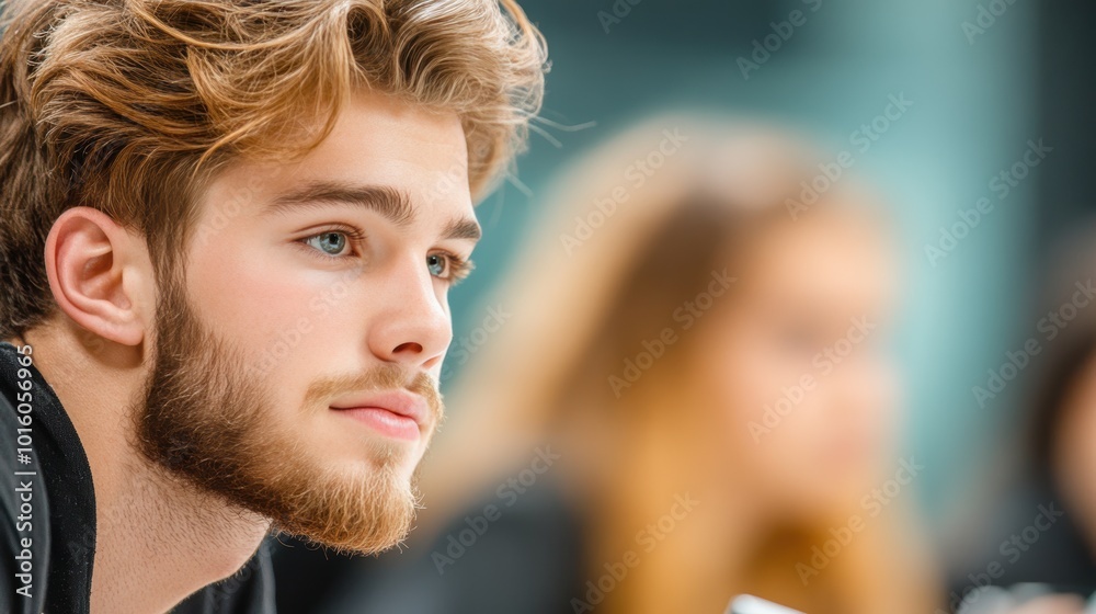 Fototapeta premium A group of students debating a complex ethical issue, engaging in critical thinking and analysis.