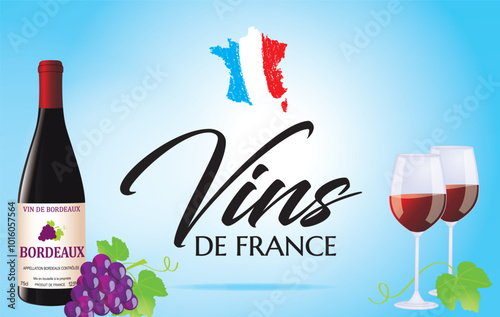VINS DE FRANCE - Illustration vectorielle