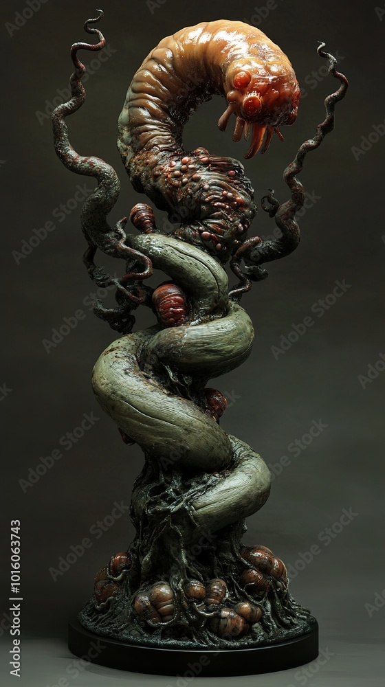 Obraz premium Surreal Creature Sculpture: A Twisted and Grotesque Fantasy