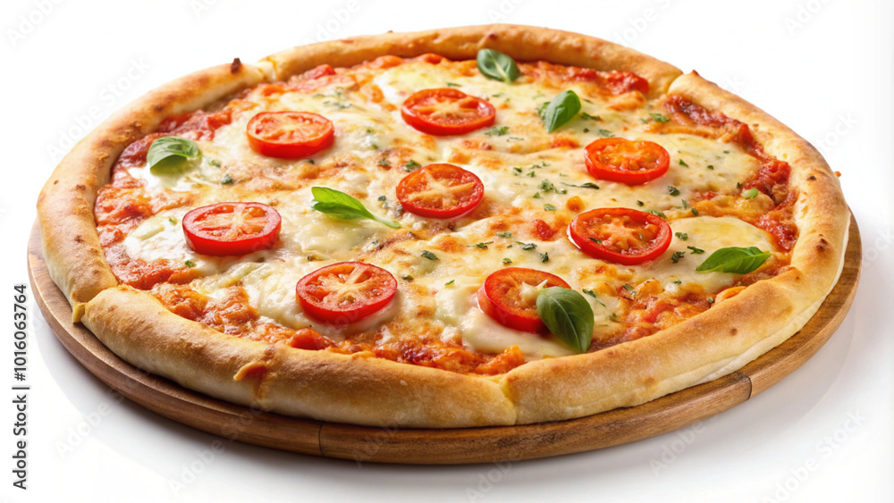  Fresh Italian Margherita Pizza with Basil and Tomatoes