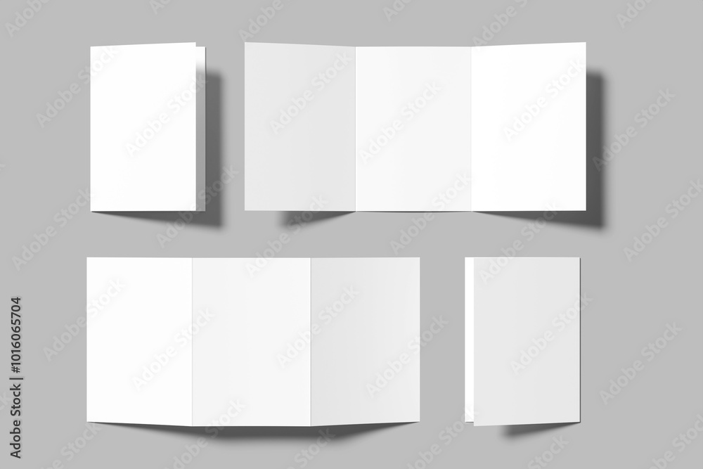 A5 Trifold Brochure Blank Mockup A5 Trifold Brochure Blank Mockup