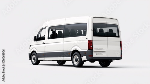 White Minibus with a Modern Design for Transport Services
