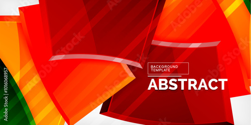 Round 3d shapes, plates background. Creative composition design template