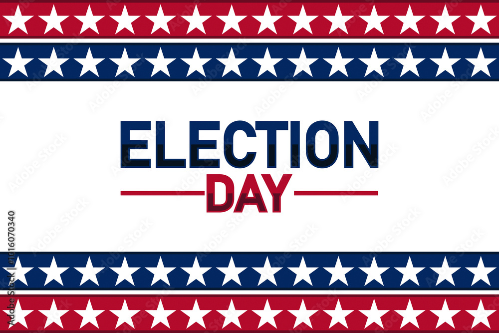 Election Day. Suitable for greeting card, poster and banner. Modern illustration.