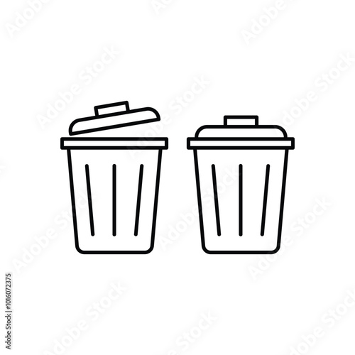 Trash icon vector for web and mobile app. trash can icon. delete sign and symbol.