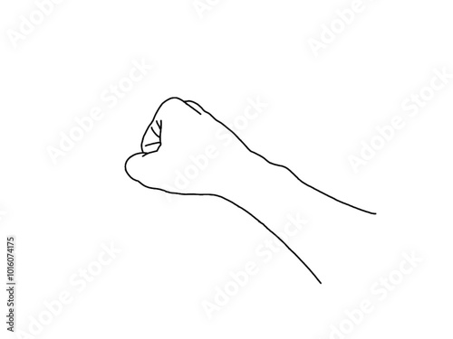Vector Fist punching or punching, forward blow. Sign, symbol, logo, illustration. Stop violence against women, domestic violence concept.