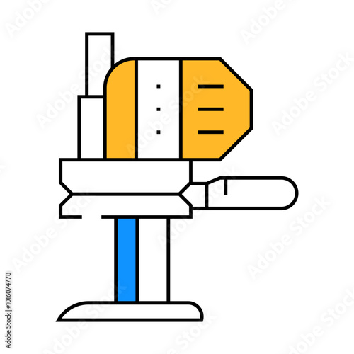 saber knife sewing line icon vector. saber knife sewing sign. isolated symbol illustration