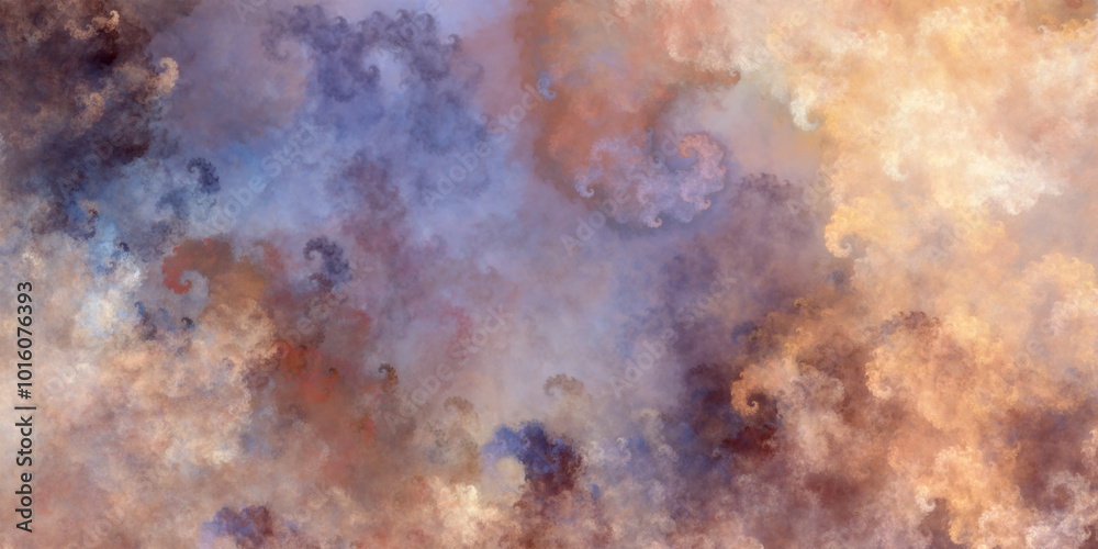 Fototapeta premium Fractal spiral clouds abstract background texture.