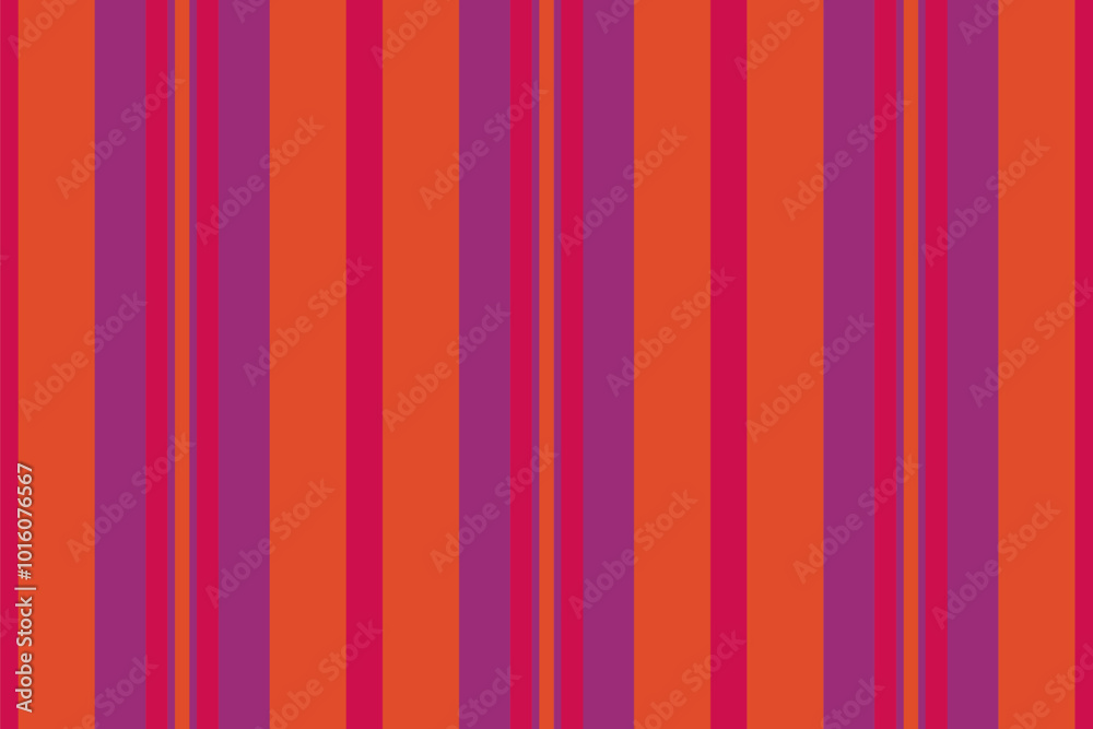Obraz premium Wulticoloured stripe fabric texture, panel lines textile background. Varmony seamless vector vertical pattern in red and pink colors.