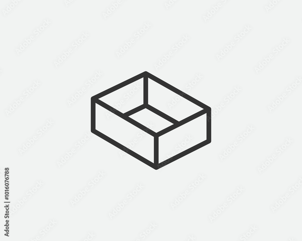 Delivery packaging vector icon. Cargo cardboard box icons. Carton package sign from line geometric shapes. Delivery packaging vector icon. Cargo cardboard box icons. Carton package sign from line geometric shapes.