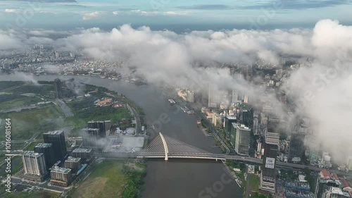 Cloud in Bach Dang park, in Ho Chi Minh City, Viet Na 