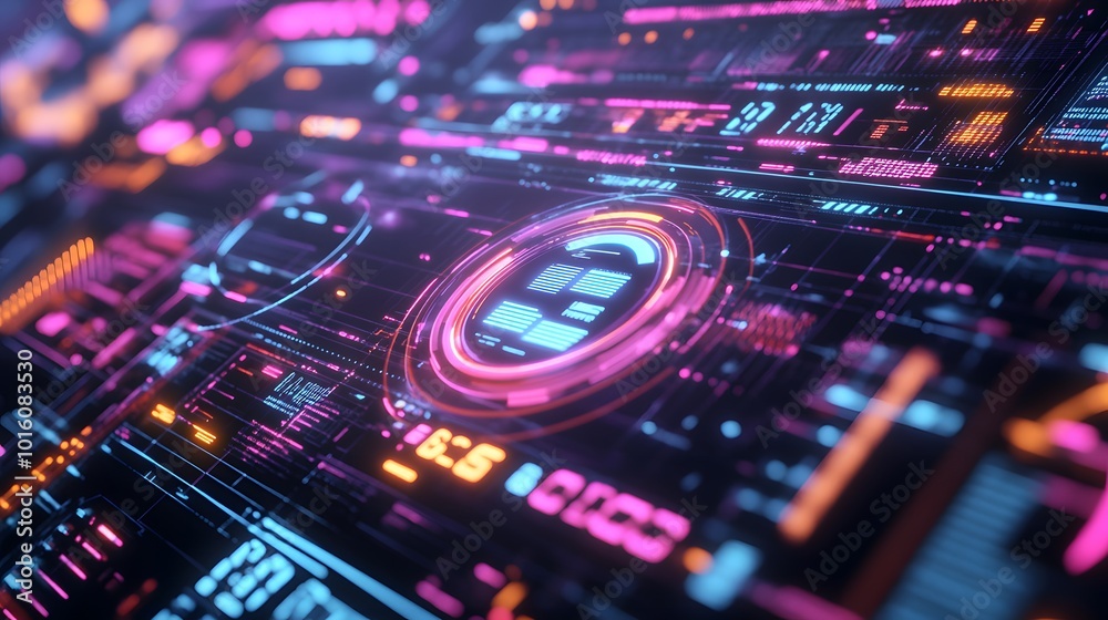 abstract technology ui futuristic concept hud interface hologram elements of digital data chart, communication, computing and circle percent vitality innovation on hi tech future design background. abstract technology ui futuristic concept hud interface hologram elements of digital data chart, communication, computing and circle percent vitality innovation on hi tech future design background.