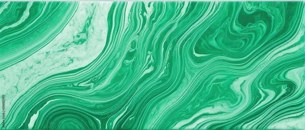 Obraz premium Abstract Green Marble Swirl