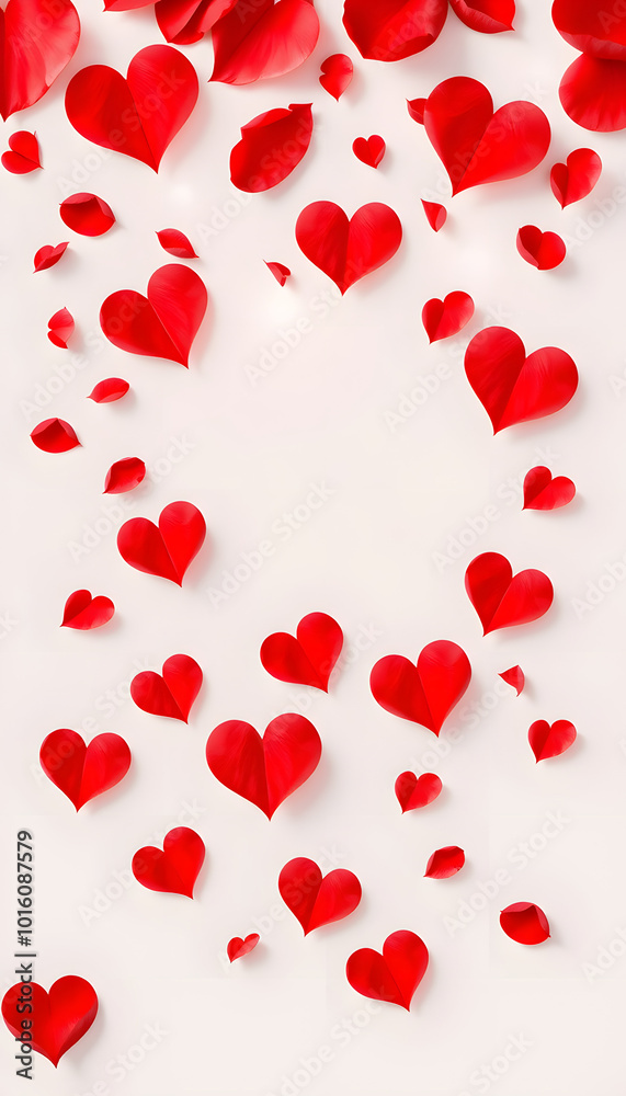Love valentine background with red petals of hearts on transparent background. Vector banner, postcard, background.The 14th of February. PNG image isolated with white highlights, png Love valentine background with red petals of hearts on transparent background. Vector banner, postcard, background.The 14th of February. PNG image isolated with white highlights, png