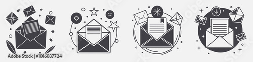 email marketing themed template collection, e-mail newsletter