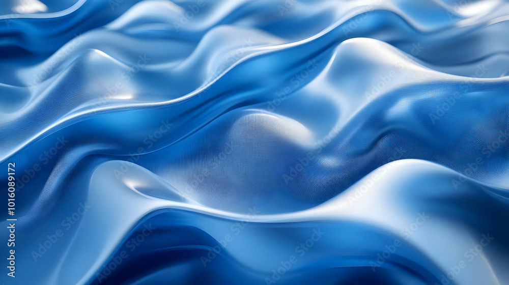 Abstract 3D Blue Wavy Background Abstract 3D Blue Wavy Background