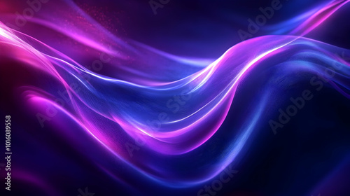 Wallpaper Mural Abstract Background with Neon Blue and Purple Waves Torontodigital.ca