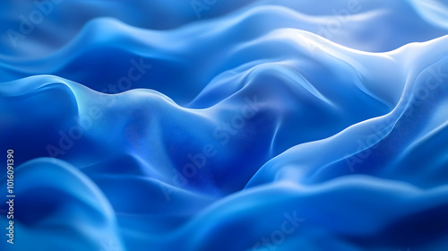 Abstract Blue Wavy Background Illustration