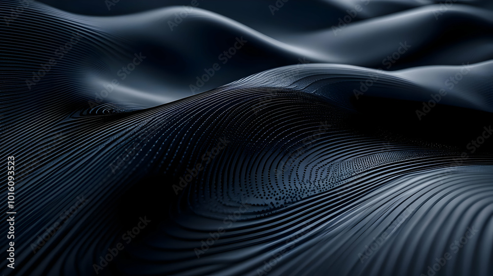 Abstract Dark 3D Curved Lines Background Abstract Dark 3D Curved Lines Background