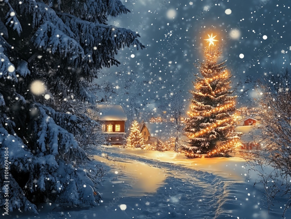 Fototapeta premium Happy Holiday Winter Images with background
