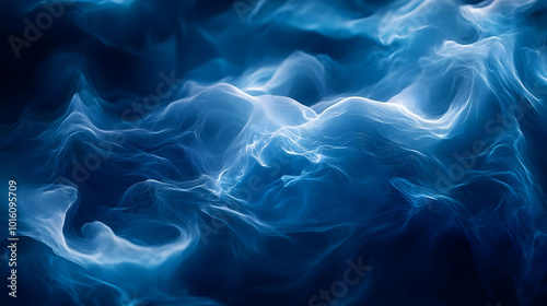 Abstract Blue Swirling Background