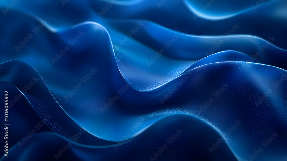 Fototapeta premium Abstract Blue 3D Wave Background
