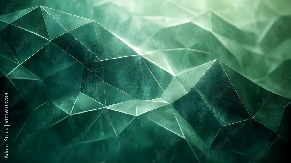 Abstract Green Crystal Background Abstract Green Crystal Background