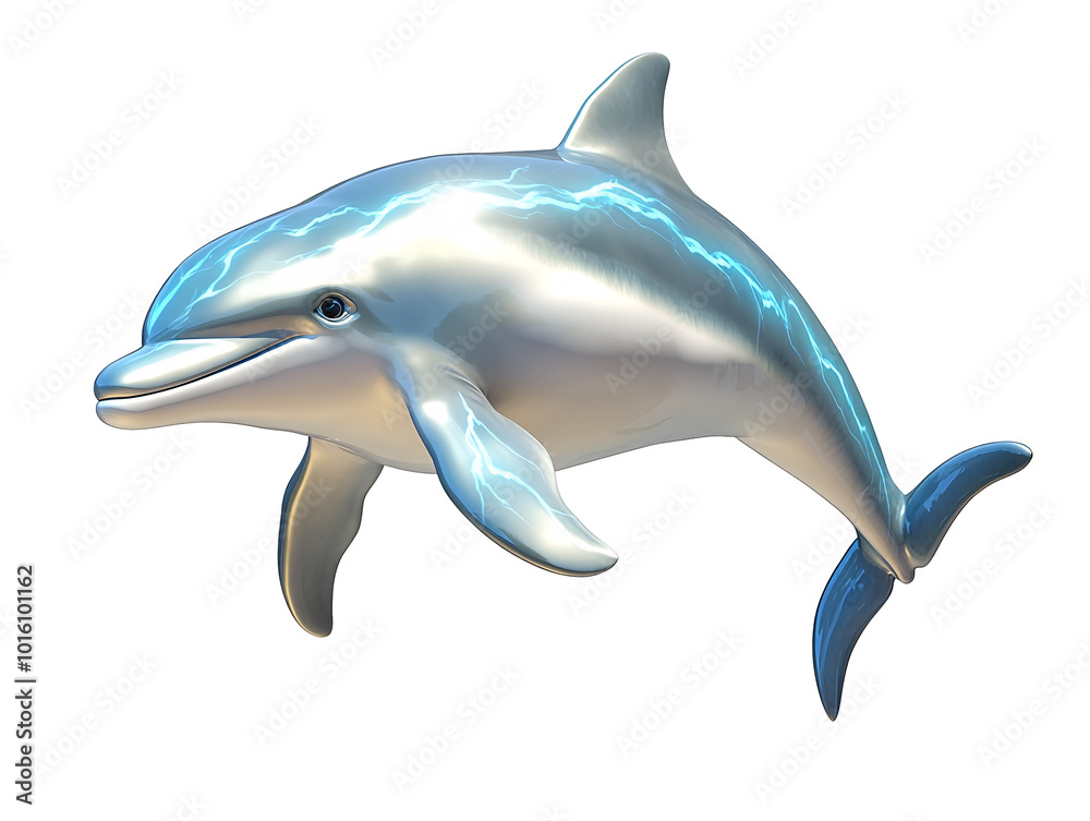 a dolphin with blue lighting a dolphin with blue lighting