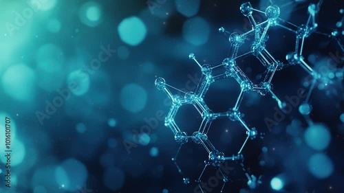 Abstract background with a hexagonal pattern. Digital technology concept of science or medical research in medicine. Digital hexagonal network background. Technology background and science style