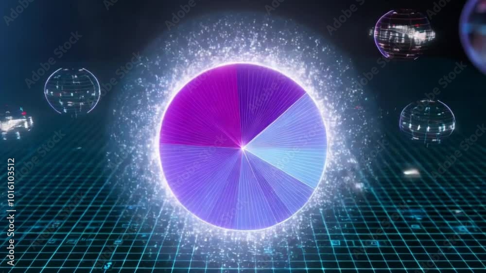 Business charts and data numbers, Information reports of business strategy for investment. 3D animation, concept illustrates corporate business growth