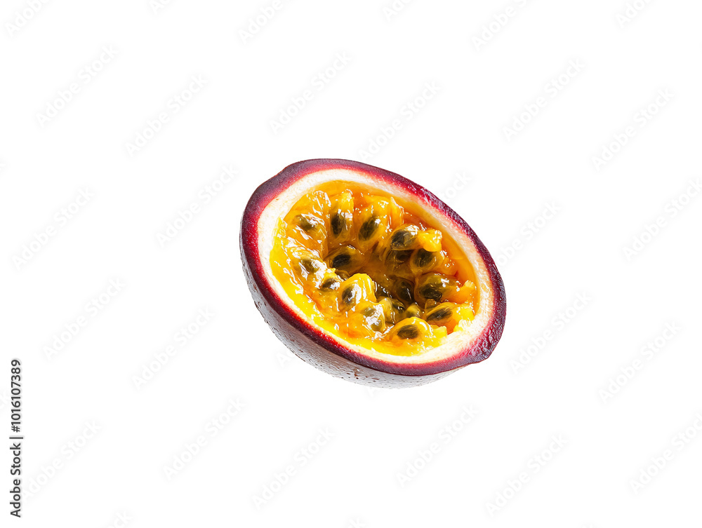 a half of a passion fruit a half of a passion fruit