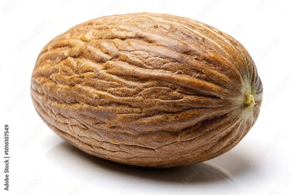 Nutmeg Isolated on White Background for Culinary Use and Spice Illustrations Nutmeg Isolated on White Background for Culinary Use and Spice Illustrations