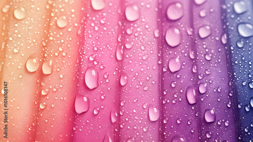 Water Drops on Rainbow Surface Abstract Background Water Drops on Rainbow Surface Abstract Background