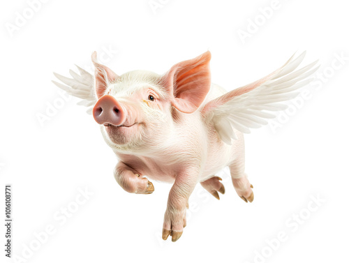 a pig with wings flying