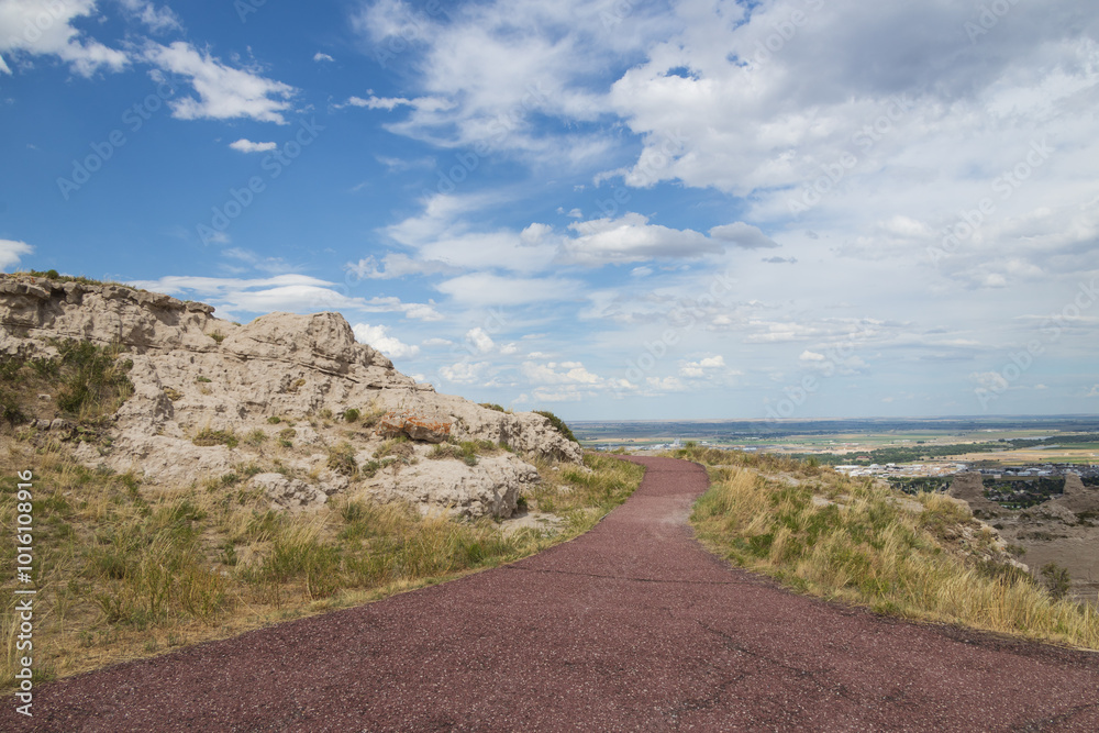 Hiking trail at Scotts Bluff National Monument, Nebraska