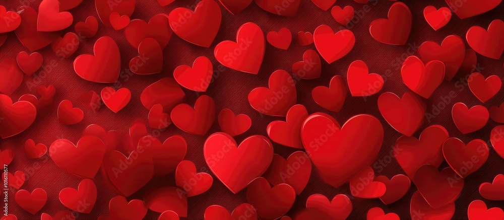 Happy Valentine's Day background with paper hearts and a golden ring frame vector design, vector illustration, flat lay style illustration. center of a circular gold outline on a dark blue background Happy Valentine's Day background with paper hearts and a golden ring frame vector design, vector illustration, flat lay style illustration. center of a circular gold outline on a dark blue background