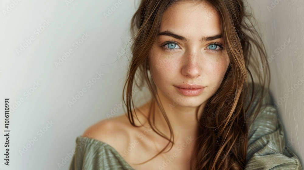 people and lifestyle concept. headshot of beautiful caucasian brunette teenag people and lifestyle concept. headshot of beautiful caucasian brunette teenag