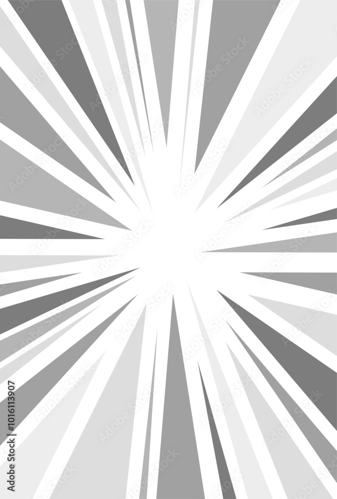 Obraz premium モノクロのサンバーストのイラスト