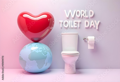 World Toilet Day Awareness Day Illustration Design for Safe Sanitation Worldwide