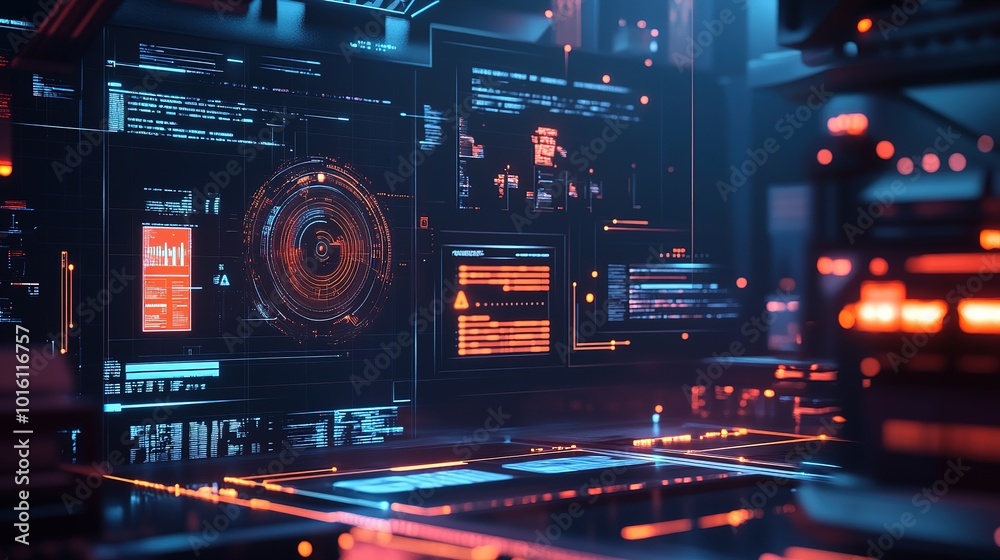 A futuristic control panel illuminated in vibrant colors, hovering in the depths of outer space among celestial bodies and star clusters A futuristic control panel illuminated in vibrant colors, hovering in the depths of outer space among celestial bodies and star clusters