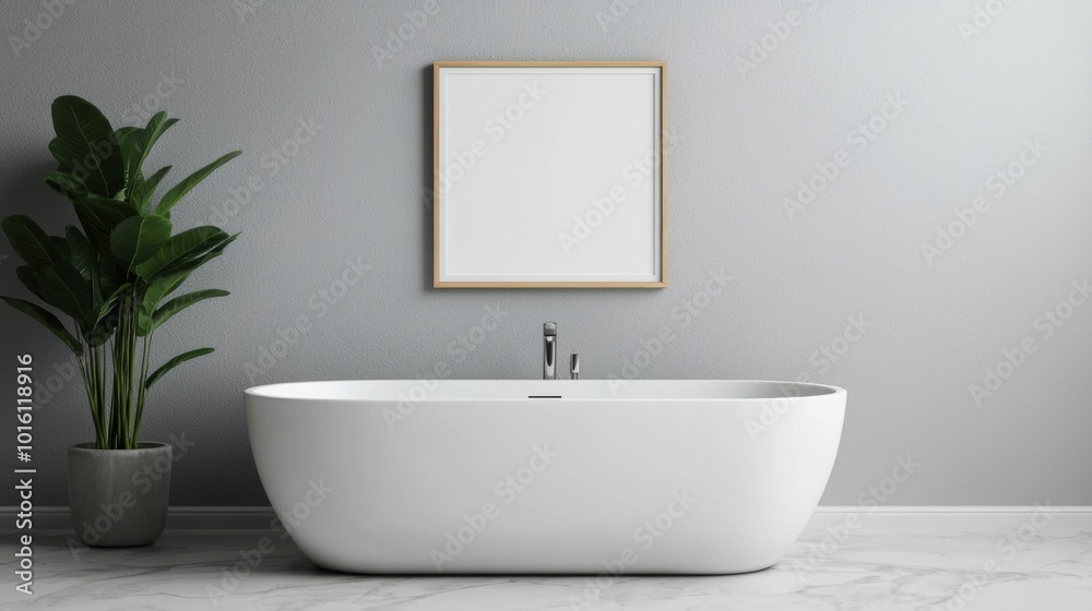 Luxurious 3D Render of Modern Bathroom Design